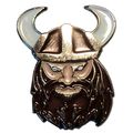 Viking Raider In Helmet Norse Scandinavia Metal...