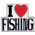 I Love Heart Fishing Luv Fish Sea Course Fisher...