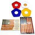 Vintage 70's American Coin Coasters Plastic 3.5...