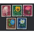 Switzerland Flowers 5v Pro Juventute 1958 1958 ...
