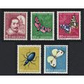 Switzerland Butterflies 5v Moths Beetle Pro Juv...