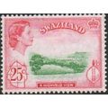 Swaziland 1961 25c Emerald & Carmine Red Mounte...