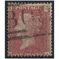 1858 SG43 1d Red Plate 147 Fine Used Check Lett...