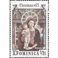 DOMINICA, CHRISTMAS, Madonna and Child, brown 1975, ½c