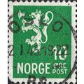 NORWAY, Lion rampant with axe, green 1926, 10ore