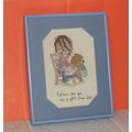 Precious Moments Cross Stitch Glass Framed Dads...