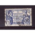 FRANCE 1937 SG 589 1F.75 BLUE US CONSTITUTION F...