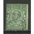 GB 1912 KGV 1/2d Green Wmk 49 SG 339. ( J41 )