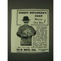 1942 10-X Imperial Rifleman's Coat Ad - Finest Rifleman's coat money can buy!