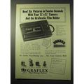 1950 Graflex Grafmatic Film Holder Ad - In Seconds