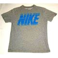 Nike Blue Logo Gray T-Shirt Dri-Fit Men's M (T9M)