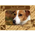 Jack Russell w Paws Engraved Wood Picture Frame...