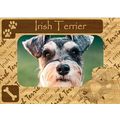 Irish Terrier w Paws Engraved Wood Picture Fram...