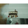 Danecraft Teachers Rule Brooch/Pin W/Charms Vin...