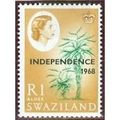 Swaziland QEII 1968 R1 Emerald & Ochre Unmounte...