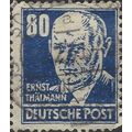GERMANY, Ernst Thalmann, blue 1953, 80pf