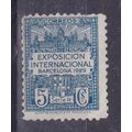 SPAIN 1929 BARCELONA EXPOSITION 5c FISCAL MINT