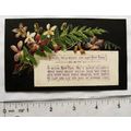 Vintage: Happy New Year card - violets