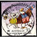 Australia 1988 Joint Issue USA 37c Used Stamp.