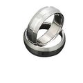 Men's 316L Stainless Steel Angular Edged 7 mm B...