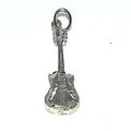 Sterling Silver Guitar Charm Pendant