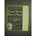 1914 Merrell-Soule None Such Mince Meat Ad - Su...