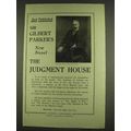 1913 The Judgement House Novel Ad - Sir Gilbert...