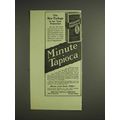 1914 Minute Tapioca Ad - Package For Your Prote...