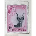 Swaziland QEII 1956 6d Black & Magenta Mounted ...