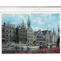 Gent Graslei Quai aux Herbes Belgium Postcard u...