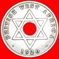 GREAT BRITAIN: BRITISH WEST AFRICA ★ 1 PENNY 19...
