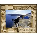 Greece Laser Engraved Wood Picture Frame Landsc...