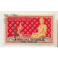 LAOS 1953 BUDDHA STATUES AIR AIRMAIL 11.50K USED