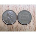 1950d USA 1 Cent Lincoln Wheat Coin