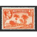 Montserrat KGVI 1938-48 2d Orange P13 SG104 Min...