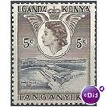 KUT 1954 SG167 5c Black & Deep Brown Mounted Mint.