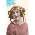 CARTE POSTALE - MODE - FEMME A CHAPEAU - REF 123