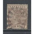 Barbados.SG98 4d Pale Brown.Fine Used.Jan15g