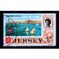 JERSEY 1971 SG 42 1/2p ELIZABETH CASTLE FINE US...