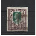 Burma.SG62 5r Green and Brown.Fine Used.Jul25f