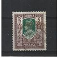 Burma.SG62 5r Green and Brown.Fine Used.Jul25g