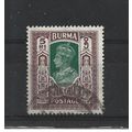 Burma.SG62 5r Green and Brown.Fine Used.Jul25k