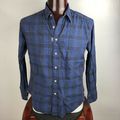 Robert Graham Casual Dress Lrg Blue Black Plaid...