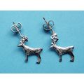 Nordic Influence 830 Silver Reindeer Earrings F...