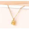 Lucky Clover Necklace Small Flower Wish Pendant...