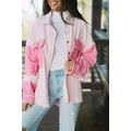 Delicacy Two-tone Color Exposed Seam Corduroy S...