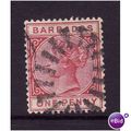BARBADOS 1882 SG 92 1d CARMINE USED