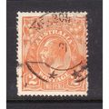 AUSTRALIA 1921 SG 62a 2d DULL ORANGE FINE USED#3