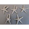 VINTAGE STERLING SILVER 5 STARFISH LOT 3D PENDA...