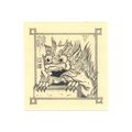Antique Japanese Mythology Monster Demon Bookpl...